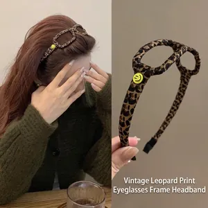 Women Fashion Knitted Wide Brim Headband Striped Texture Simple Retro Hair Hoop Elastic Commute Accessory