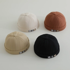 Spring baby cotton docker caps with cute animal embroidery in four classic colors