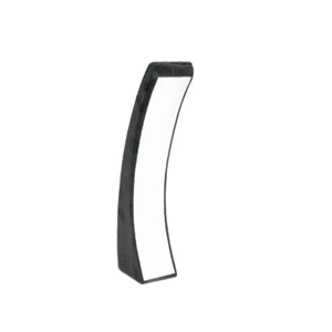 Professional arc-shaped jewelry display stand for necklaces in black and white finish