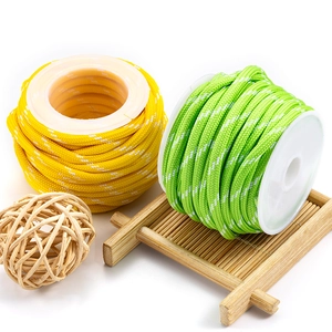 Colorful nylon paracord with reflective threads for DIY phone and bag accessories