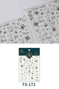 Détail macro de stickers à ongles 5D embossés avec motifs de fleurs blanches et papillons