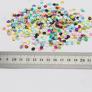 Paillettes rondes colorées 5-8mm pour robes de mariée DIY et costumes de danse