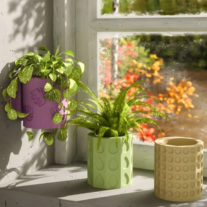 Trois moules créatifs en silicone pour pots de succulentes avec textures et motifs variés