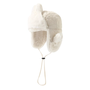 Gorro de aviador de invierno para niños con acolchado de corazón y forro de felpa