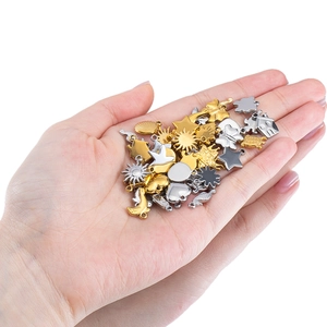 Marine series stainless steel pendants in gold and silver for DIY jewelry making