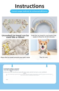 Guida all'uso del collare rinfrescante per cani con motivi a fumetti di corgi