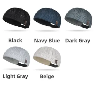 Mesh Miki hats in five colors with brown leather FEWK logo and adjustable straps