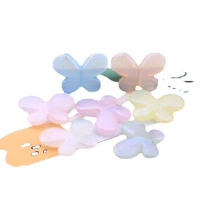 Colorful glitter resin butterfly charms for DIY hair accessories and phone cases