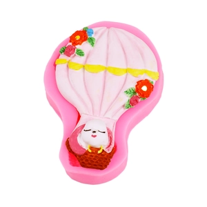 Heißluftballon Welpe Silikonform für DIY Fondant Kuchen und Gips Dekorationen