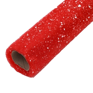 Red snow point mesh wrap roll for flower bouquets and gift packaging decoration