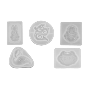 DIY silicone molds for Buddha and longevity lock pendants for resin jewelry craft