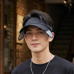 Premium adjustable outdoor sun visor hat with retractable side brim for UV protection