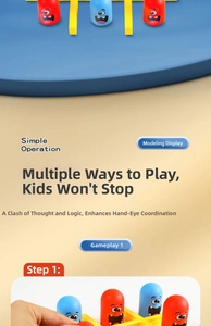 Detail view of simple operation steps for the colorful tic-tac-toe logic puzzle game