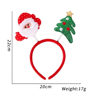 Weihnachtshaarreif Maße 22x20cm mit Weihnachtsmann und grünem Tannenbaum Dekoration