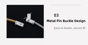 Detailansicht der Metallschnalle für Hip-Hop-Armbänder aus Edelstahl mit Nadelverschluss