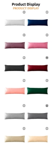 Detailed selection of 12 glossy satin body pillowcases in various vibrant colors