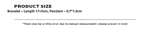 Detailed size specifications for the emerald acrylic double-layer bracelet and pendant