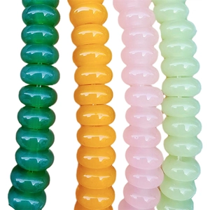 Multiple colors of 8x5mm translucent glass abacus beads for DIY jewelry making