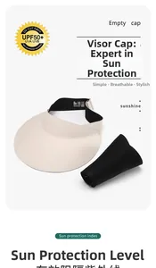 Dettaglio della visiera parasole pieghevole con protezione UV UPF 50+ e tessuto beige
