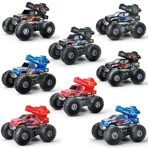 Amphibious RC Monster Truck Water Shooting Pickup 2.4G Wireless 4WD Off Road Crawler All Terrain Vehicle Toy Boys Kids