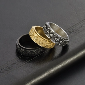 Vintage rotating scorpion rings in gold, silver, and black stainless steel finish