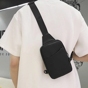 Minimalist Oxford Small Chest Bag Unisex Street Style Crossbody Sports Shoulder Pack Adjustable Strap Lightweight Solid