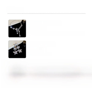 Detailed size and material specs for the zircon butterfly jewelry set including weight