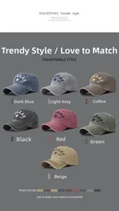 Detail showing seven vintage baseball caps with Dallas 1841 embroidery in multiple colors