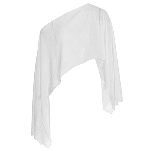 Macro detail of breathable white knit mesh fabric with elegant flowing draping folds