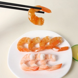 Realistische PVC-garnalenmodellen voor voedselpresentatie en restaurantdecoratie