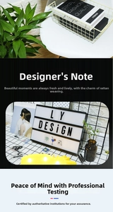 Close-up of DIY A4 lightbox with sliding letters and pineapple decor light for room