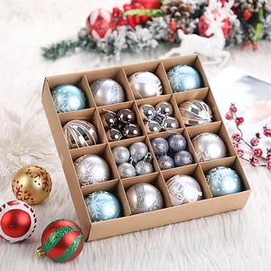 Detailed set of multi-color Christmas ball ornaments in various finishes and patterns