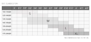 Size suggestion chart for the bohemian printed pants set based on height and weight