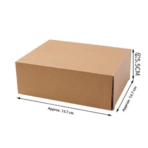 Detailed size chart for the sturdy corrugated cardboard shipping box showing dimensions