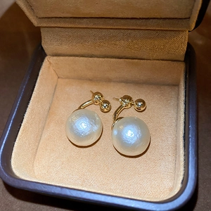 Boucles D'Oreilles Pendantes Vintage En Künstliche Perles Texturées Laiton Plaqué Or Avec Tige En Argent Pour Femmes Bijoux Élégants