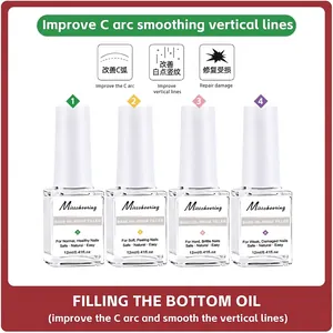 Traitement Des Ongles Ridge Filler Base Oil Durcisseur Blanc Lait Surface Lisse Répare Les Ongles Abîmés Pour Manucure