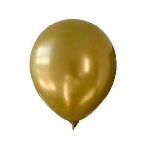 Detailed view of a 10-inch metallic gold latex balloon for New Year 2026 decorations