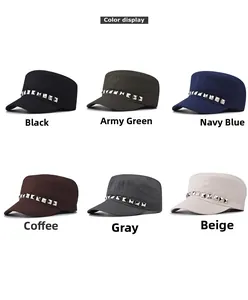 Flat top military caps collection featuring metal stud detailing in six versatile colors