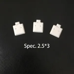 Earring Display Cards White Square PVC Plastic Stud Holders With Hanging Holes For Jewelry Showcase Organizer