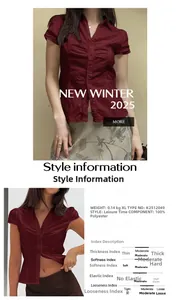 Détails du cardigan à manches courtes plissé rouge foncé en polyester avec spécifications