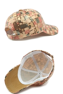 Detail of sequin baseball cap showing interior breathable lining and adjustable buckle