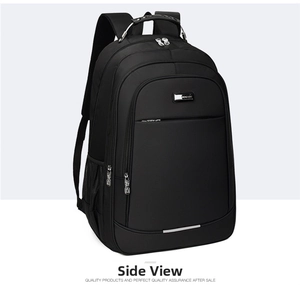 Detail of high-density waterproof nylon backpack with reinforced ergonomic handle and metal buckle
