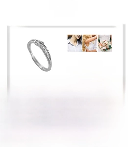 Detail of twisted silver ring with micro-inlaid stones and jewelry care guide