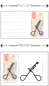 Detailed dimensions of portable 3D eyelash curler and its compact packaging design