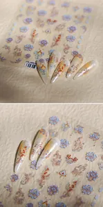 Detail of Phoenix and auspicious cloud patterns on self-adhesive nail art stickers