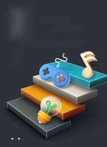 Illustration of smart game functions featuring music, lights, and rhythmic gameplay modes