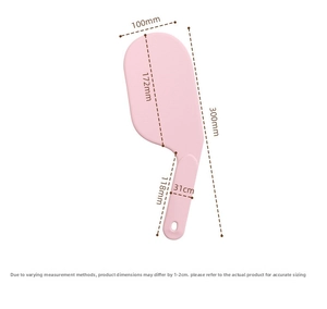 Pink mattress lifter tool with precise size dimensions for easy bed making and tucking