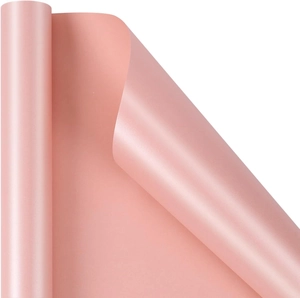 Matte macaron roze cadeaupapier rol met parelmoerglans voor huwelijksfeesten