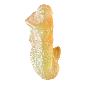 Translucent yellow mermaid fossil toy for kids' underwater archaeology excavation