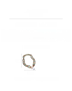 Detailed view of double-layer crystal pearl necklace with weight and size specifications